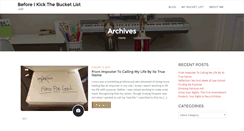 Desktop Screenshot of beforeikickthebucketlist.com